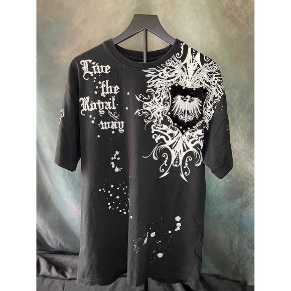 Urban Couture T Shirt Mens L Live the Royal Way Graphic Print Short Sleeve - Picture 1 of 8